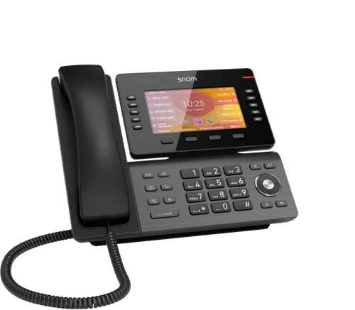 Snom D865 SIP Phone, 12 SIP, 5" color LCD (1280x720), 10 paperless PFK, WiFi/ Bluetooth/ GigE/ 2x USB.