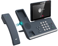 MP58-WH VoIP Teams & SIP (hybrid mode) telephone with Bluetooth handset, Android 9, 2 x GB Ethernet, PoE required, AC optional, 7" touch colour LCD.