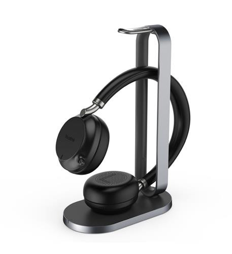 YEALINK BH72 BLACK LIGHT HEADSET USB-C WITH CHARGING STAND - Stereo - Wireless - Bluetooth - 98.4 ft - 20 Hz - 20 kHz - Over-the-head - Binaural - Ear-cup - MEMS Technology Microphone - Black