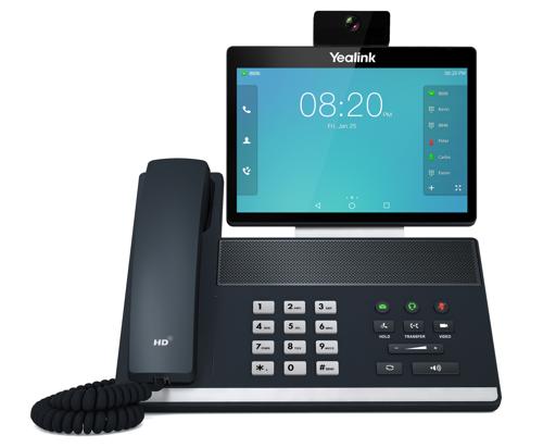 VP59 VoIP Teams video wireless phone, 802.11a / a/ b / g / n, integrated 2MP HD camera, 8 inch touch colour LCD, 2 x USB. POE required, AC Optional. 