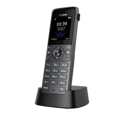 Yealink W73H VoIP SIP DECT handset, 1.8 inch colour TFT LCD, HD audio, 3.5mm headset jack, Li-ion battery, requires W60B / W70B / W73P / W76P / W80B / W90B.
