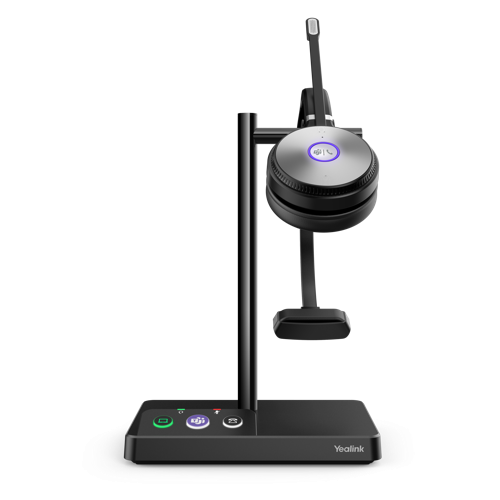 WH62 Mono Teams wireless DECT and USB (2 ports) headset, non-flexible boom microphone, headband, Microsoft Teams, optional busy light (SKU #BLT60).